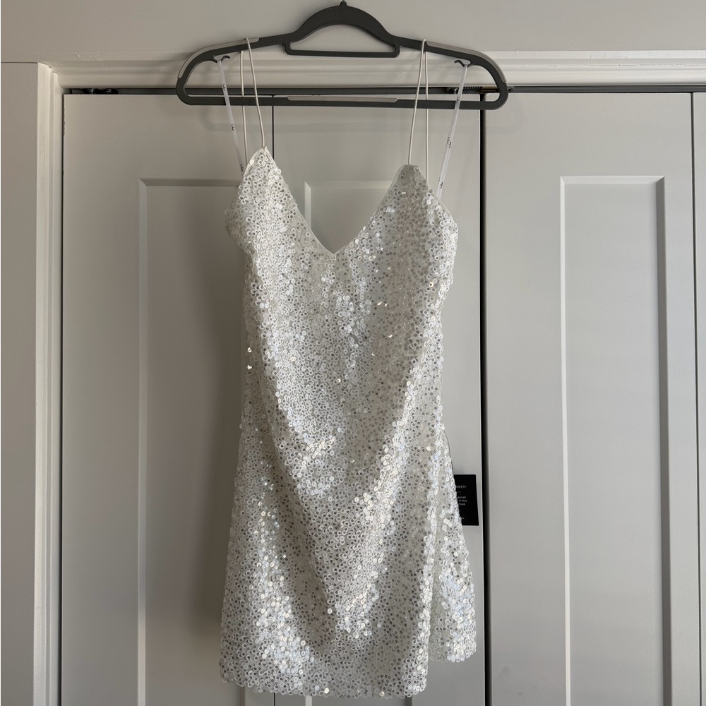 Lulu's White Sequin Dress